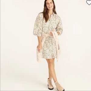 J. Crew Puff-sleeve Shirtdress in Liberty Tapestry Floral Fabric, sz S, NWT